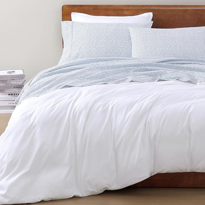 LANE LINEN 100% Organic Cotton Full Sheets Set Soft & Comfy Percale Long Staple - Image 8