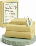 LANE LINEN Eco Friendly Cocoon 100% Organic Cotton Twin Sheets, Low Pill Fade by LaneLinen