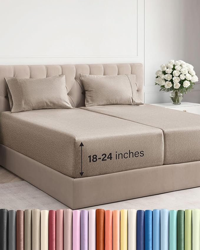 Extra Deep Split King Sheet Set by CGKUnlimited