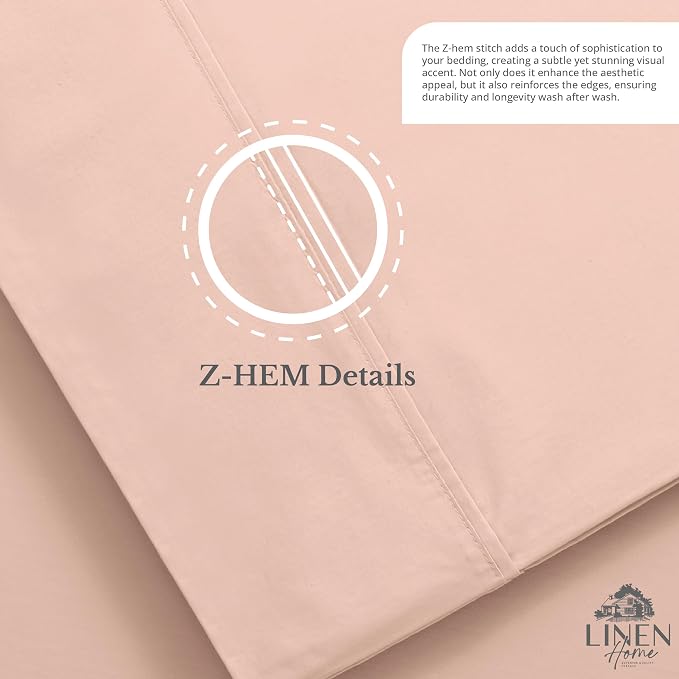 Linen Home 100% Cotton Percale 1 Flat Sheet, Queen Size - Image 6
