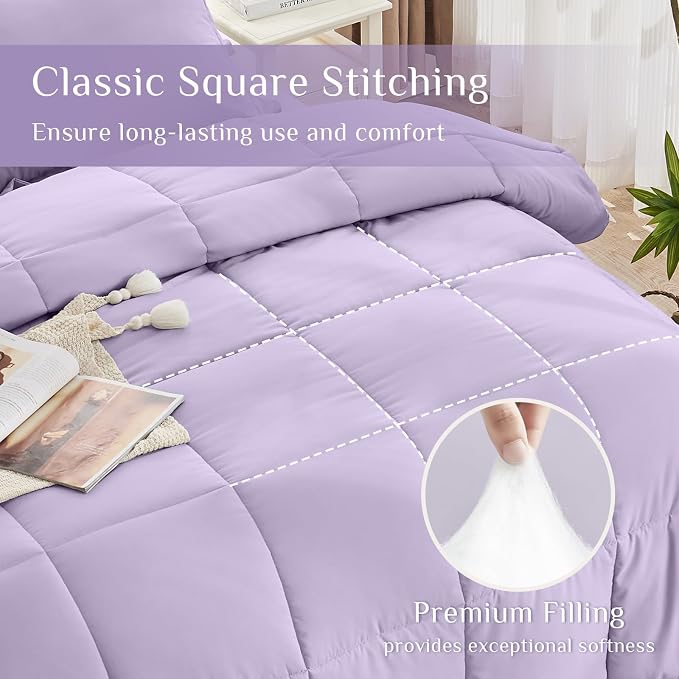 JOLLYVOGUE Queen Comforter Set, Ultra-Soft Bed in a Bag Queen Size 7 Pieces - Image 3