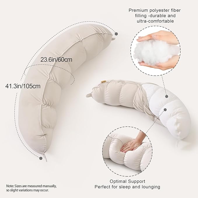 Peallow – Long Round Body Pillow - Image 3