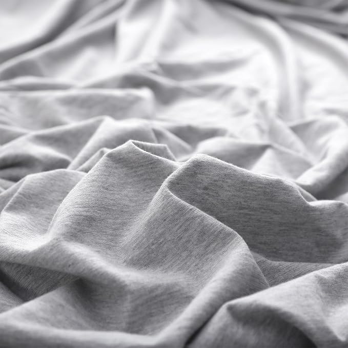 PURE ERA Jersey Knit Duvet Cover Set 100% T-Shirt Cotton Super Soft Comfy 2pc - Image 6