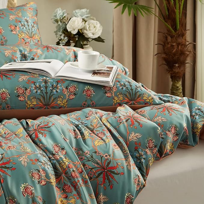 Cupocupa Duvet Cover King Size Set Boho Floral Pattern King Duvet Cover Set - Image 4