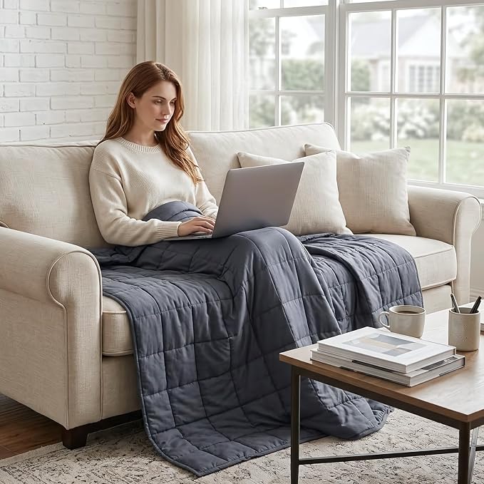 Weighted Idea Weighted Blanket for Adults Cooling Breathable Heavy Blanket - Image 9