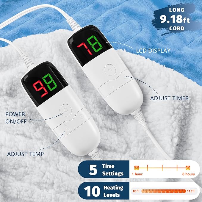 Heated Electric Blanket Queen Size - Image 3