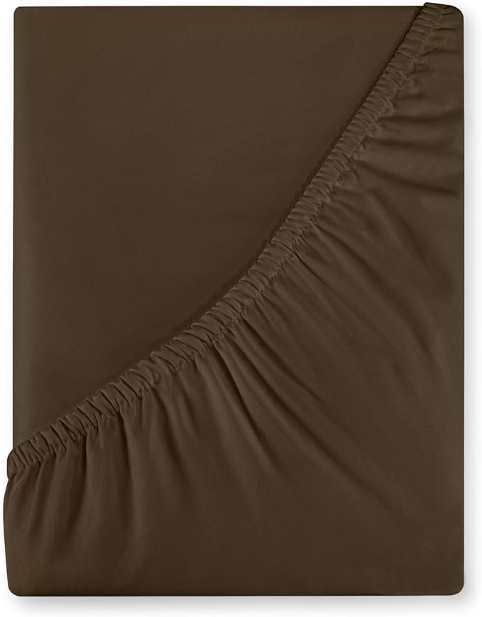 Royale Linen 400 Thread Count 100% American Grown Cotton Fitted Sheet Twin Size by ROYALELINENS