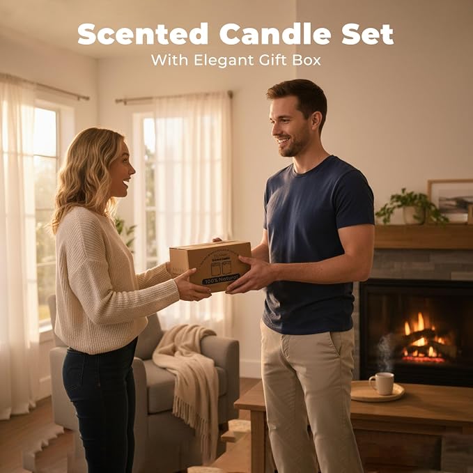 WEMEET 2 Pack Scented Candles Gift Set, Lavender Candles - Image 7