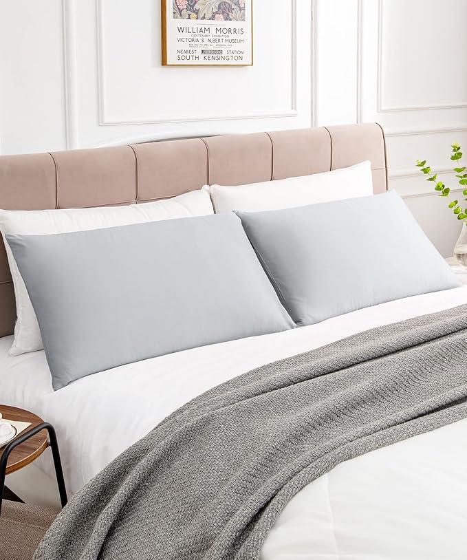 Warmstar Cotton Pillow Cases King Size Set of 2, 600 Thread Count Pillowcases - Image 2