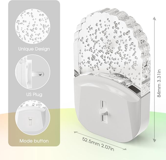DORESshop Led Night Lights Plug into Wall, 4 Packs Amber Dimmable Dusk to Dawn - Image 5