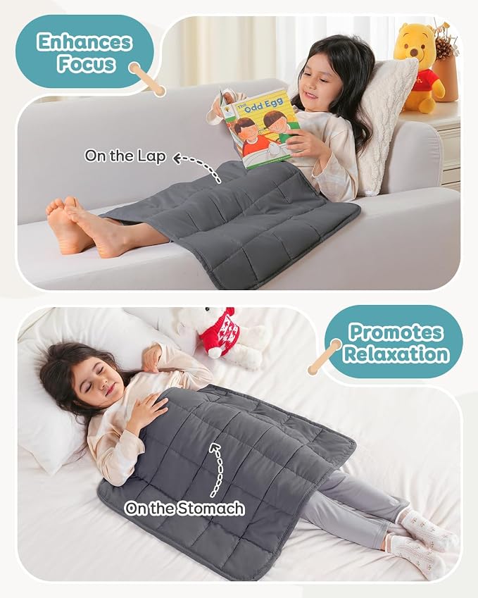 Topblan Weighted Lap Blanket 2 lbs, Summer Breathable Mini Weighted Lap Pad - Image 3