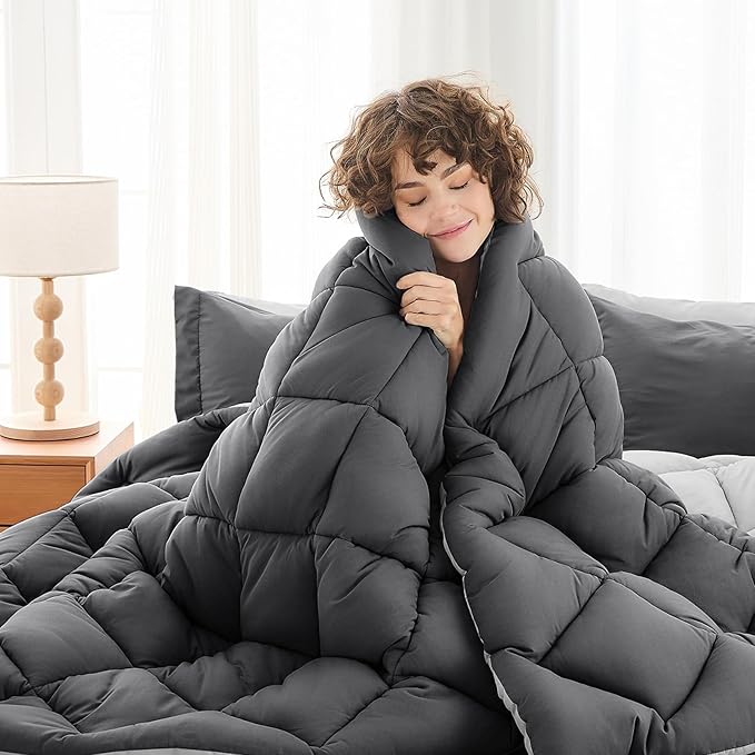 MUXHOMO 5 Pieces Twin XL Comforter Set, Reversible Bed in a Bag Twin XL Size - Image 2