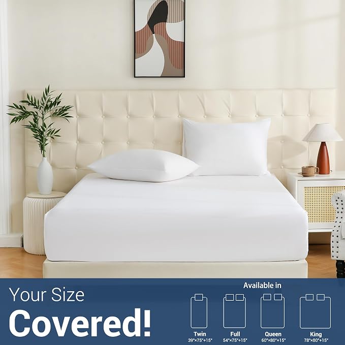 White Bulk Full Fitted Sheet Only Deep Pocket 24 Pack, Quick Sort Bottom Bed - Image 7