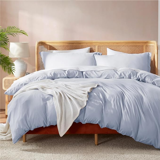 Nestl Ice Blue Duvet Cover King Size by Nestl