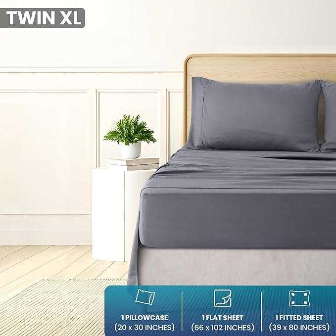 Utopia Bedding Twin XL Size 3 Piece Sheet Set - Image 2