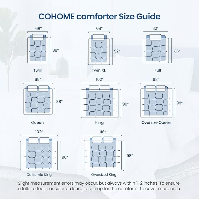 COHOME Quilted Twin/Twin XL Size Comforter - Image 7