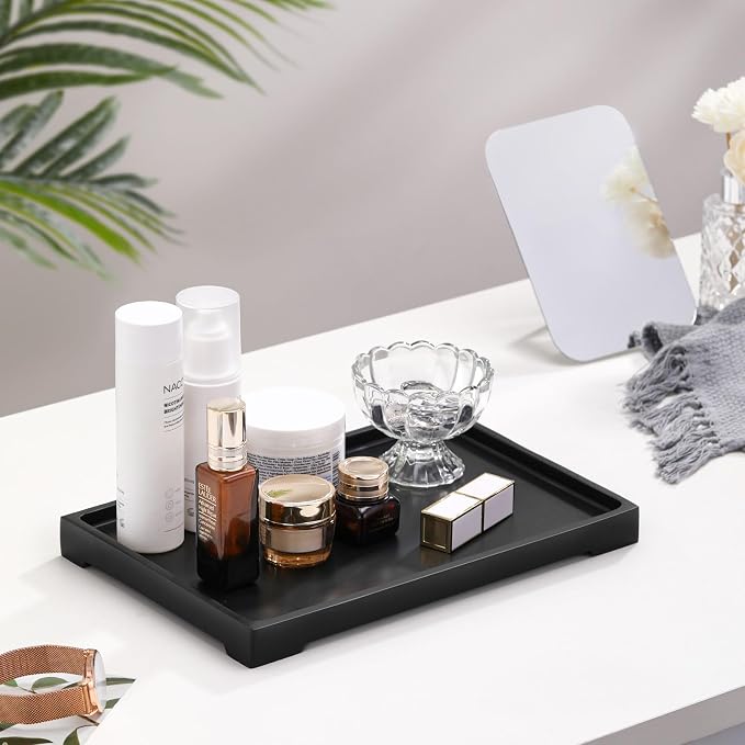 Luxspire Vanity Tray, Bathroom Tray Toilet Tank Storage Tray, Resin Kitchen - Image 3