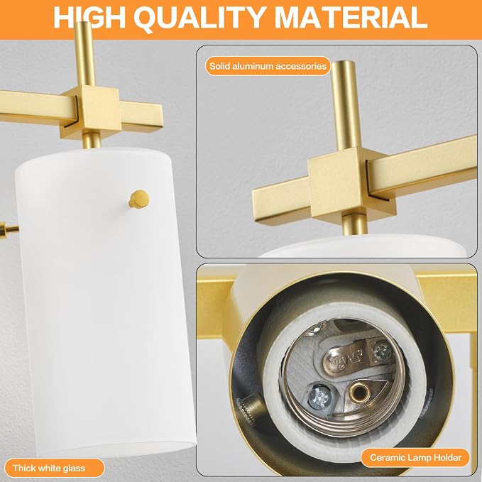 SOLFART Bathroom Light Fixtures, 4 Light Vanity Lights - Image 6