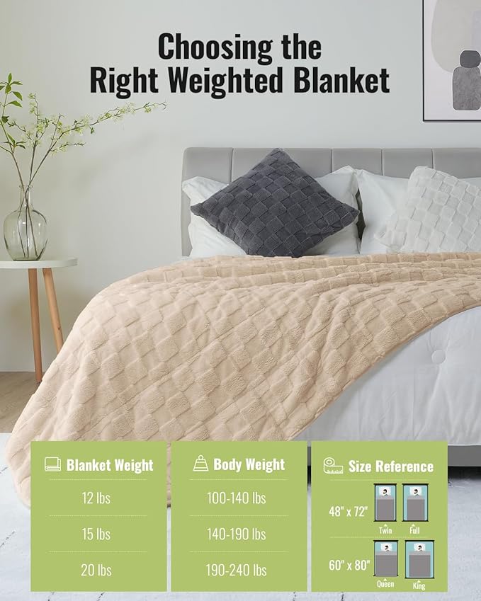 Uttermara Weighted Blankets for Adults Queen Size, 20lbs 60x80 inches Blanket - Image 7
