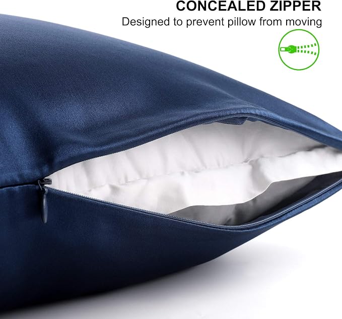 ALASKA BEAR Silk Pillowcase for Hair and Skin, Zipper Closure - Image 3