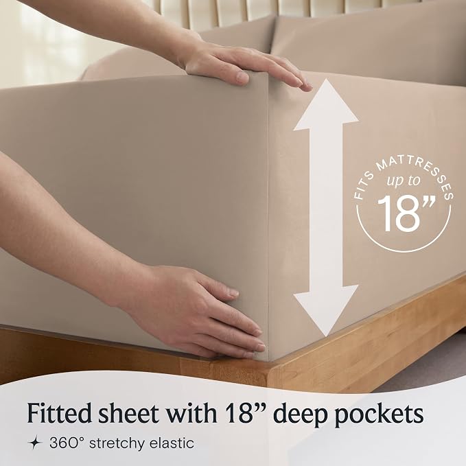 LuxClub 4 PC Queen Sheet Set, Breathable Luxury Bed Sheets, Deep Pockets 18" - Image 7