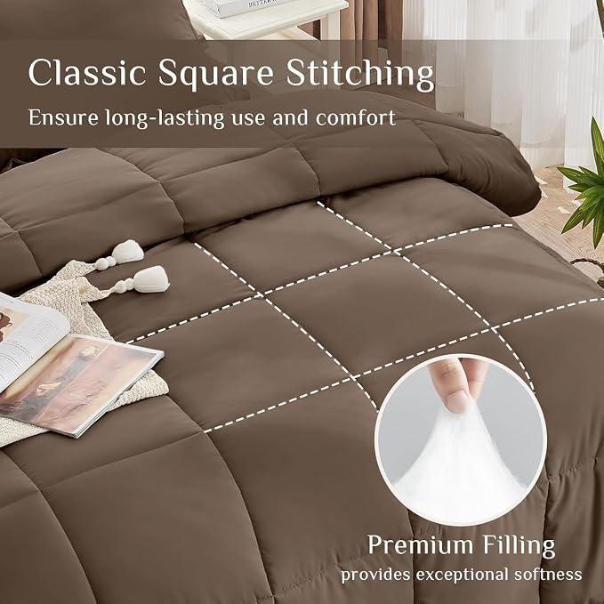 JOLLYVOGUE Full Comforter Set, Ultra-Soft Bed in a Bag Full Size 7 Pieces - Image 3