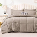 Love's cabin Twin Comforter Set Light Brown, 5 Pieces Twin Bed in a Bag by Lovescabin