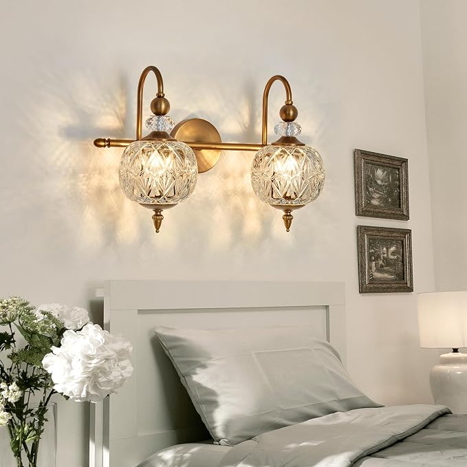 Piepooye Vintage Bathroom Light Fixtures Gold Vanity Light - Image 6