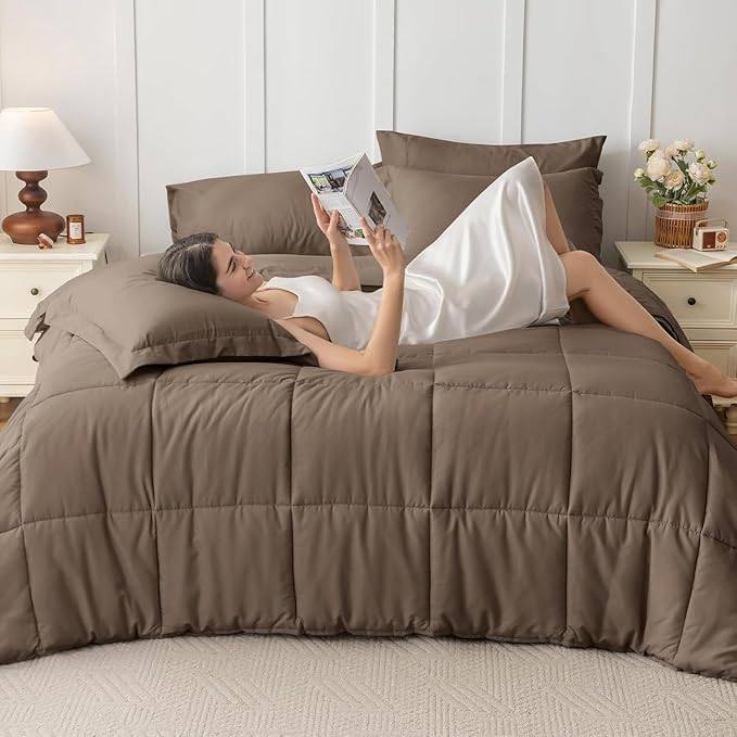JOLLYVOGUE Full Comforter Set, Ultra-Soft Bed in a Bag Full Size 7 Pieces - Image 7
