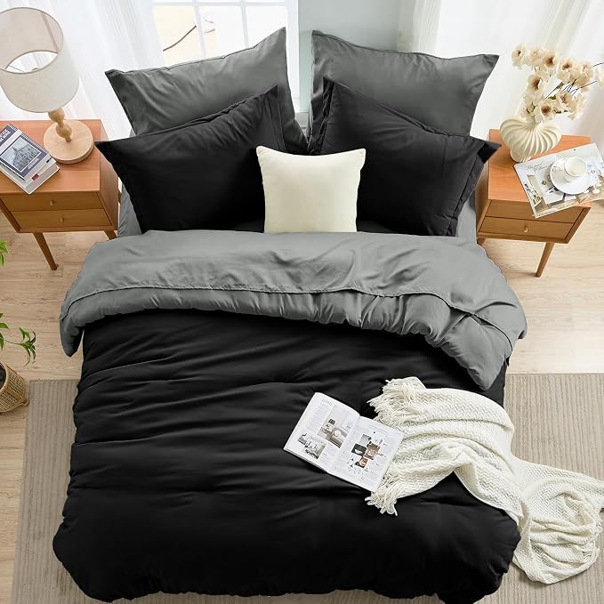 MUXHOMO 7 Pieces Queen Comforter Set, Soft Bed in a Bag Queen Size, All Season - Image 8