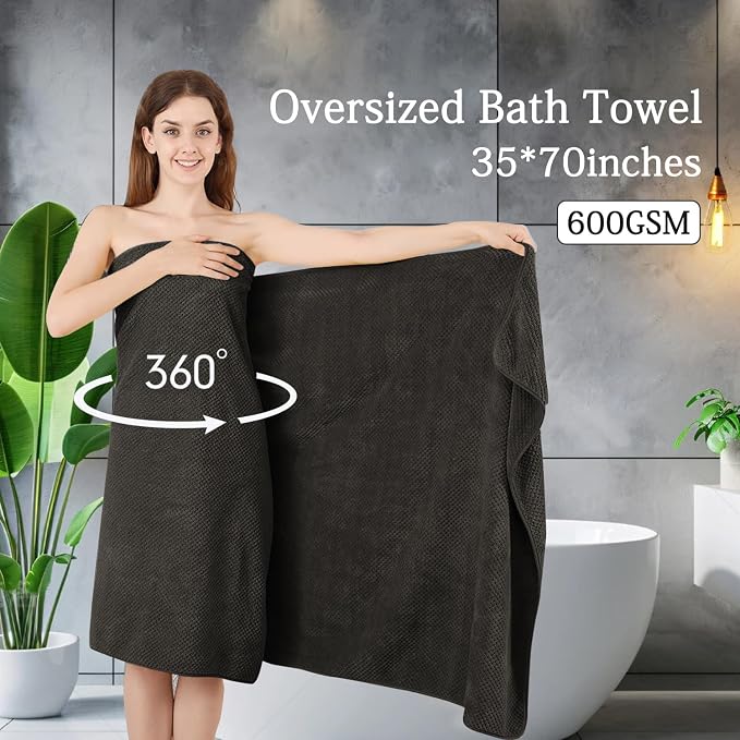 Extra Large Bath Towels Set 35x70 Inches - Image 2