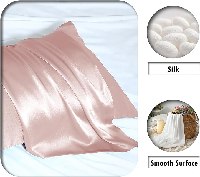 Mulberry Silk Pillowcase for Hair and Skin Standard Size 20"X 26" Pillow Case - Image 2
