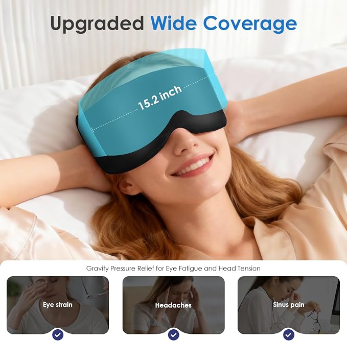 Weighted Eye Mask for Sleeping, Silk Sleep Mask for Side Sleeper - Image 4