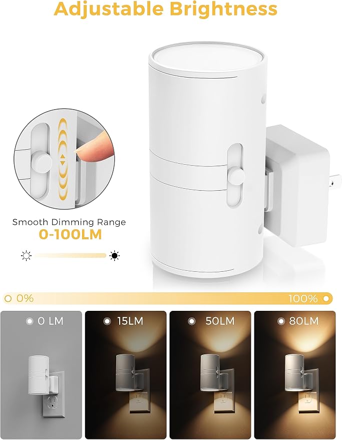 L LOHAS LED Night Light, Night Lights Plug into Wall, Dimmable Nightlight - Image 3