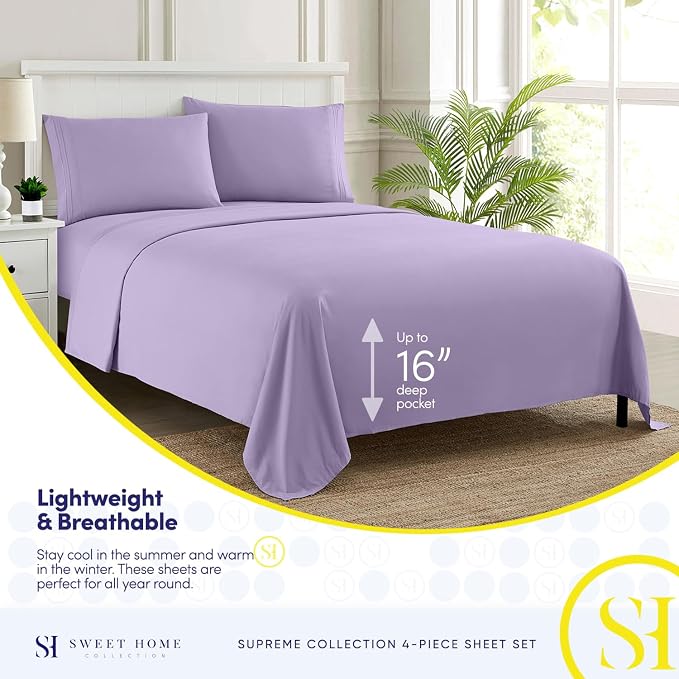 Twin XL Sheets - Breathable Luxury Sheets - 1800 Supreme Collection Extra Soft - Image 3