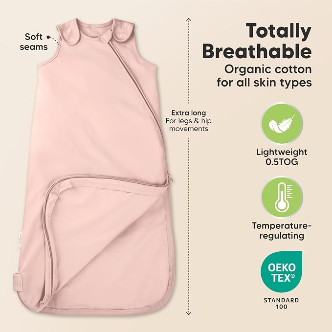 2-Pack Organic Baby Sleep Sacks, 100% Cotton - Image 3