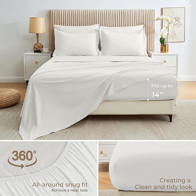 Sasttie Twin XL Comforter Set, 5 Pieces Twin XL Bed in a Bag, Complete Bedding - Image 4