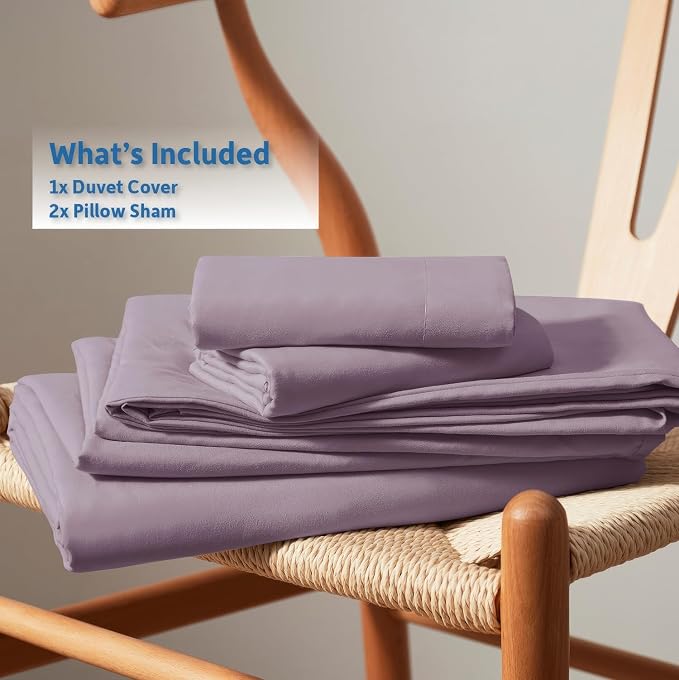 Nestl Dusty Purple Duvet Cover Queen Size - Image 9