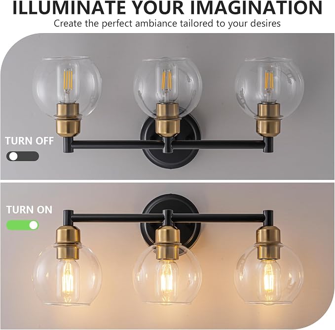 Bathroom Light Fixtures, 3-Light Modern Bathroom Vanity Light, Adjustable - Image 4