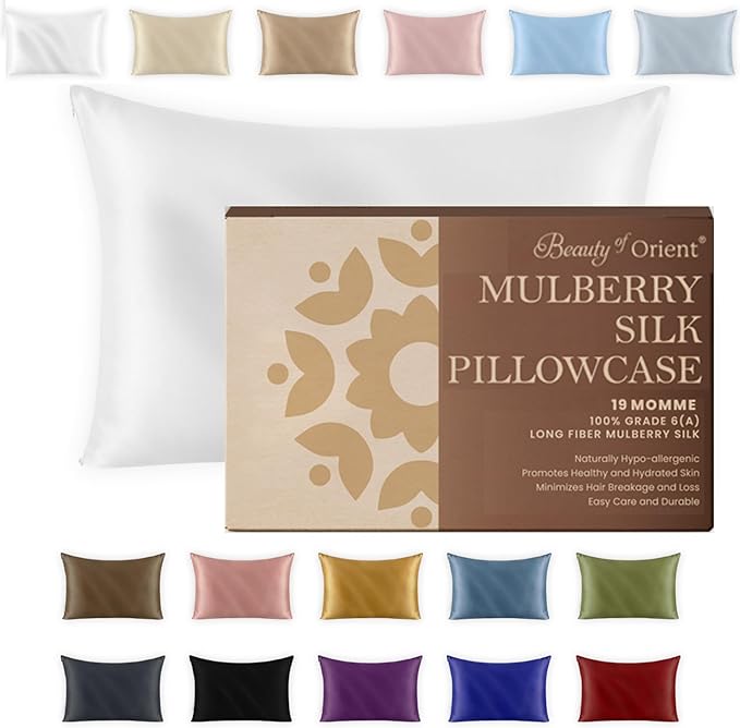 Premium Mulberry Silk Pillowcase by BeautyofOrient