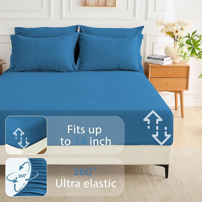 MUXHOMO 7 Pieces Queen Comforter Set, Soft Bed in a Bag Queen Size, All Season - Image 6