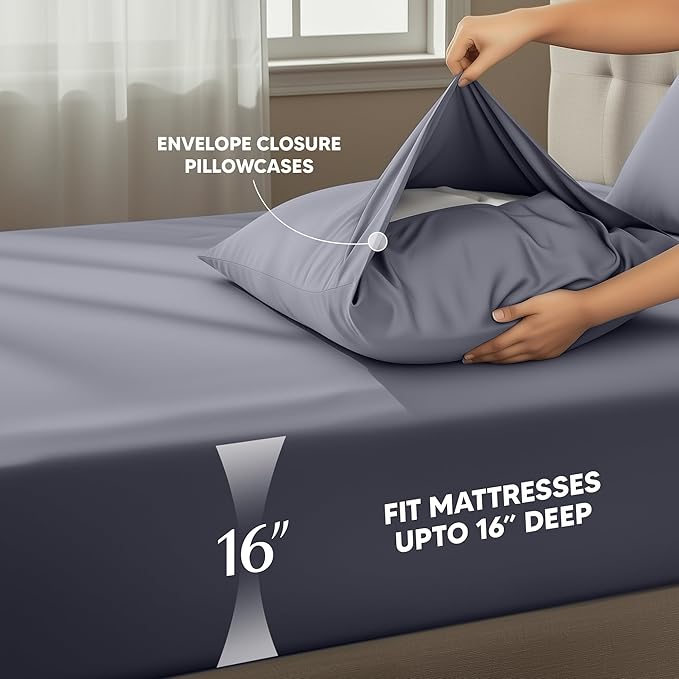 Utopia Bedding Full Sheet Set – 4 Piece Bed Sheets - Image 4