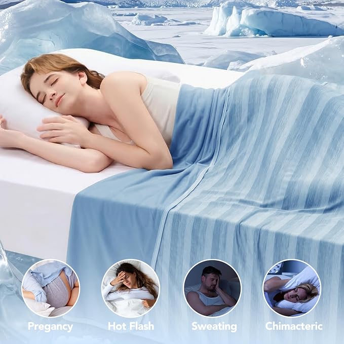GOHERO Cooling Blanket for Couples- 60"x90" Summer Cooling Throw Blanket for - Image 4