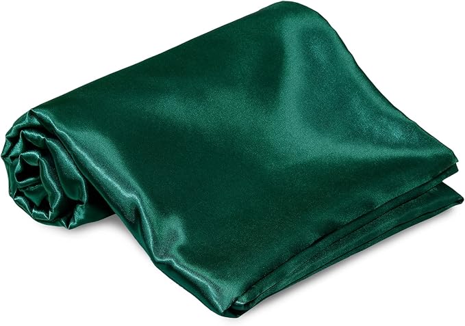 Homiest Blackish Green Satin Twin Flat Sheet - Image 2