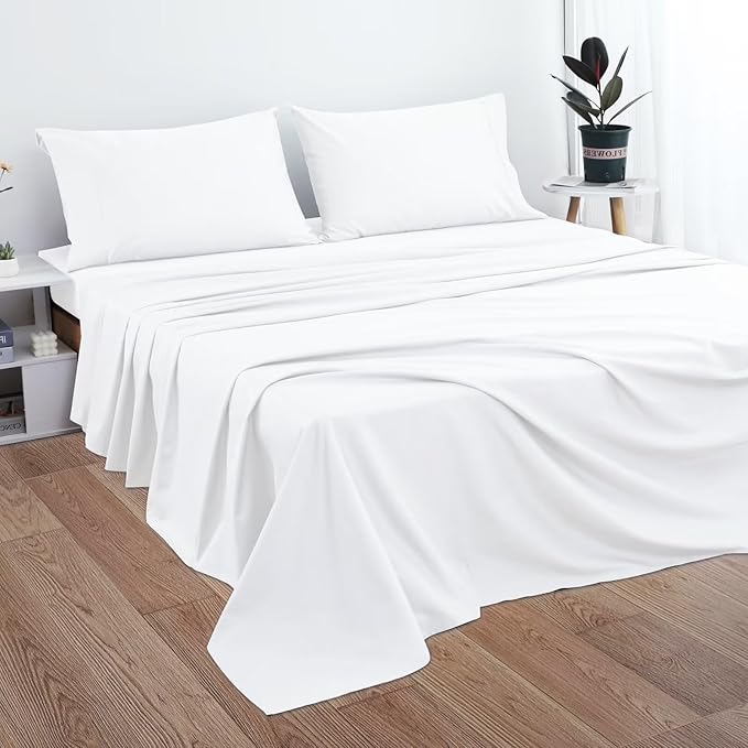 2-Pack Cotton King Flat Sheet Only, 600 Thread Count 100% Egyptian Cotton Top - Image 5