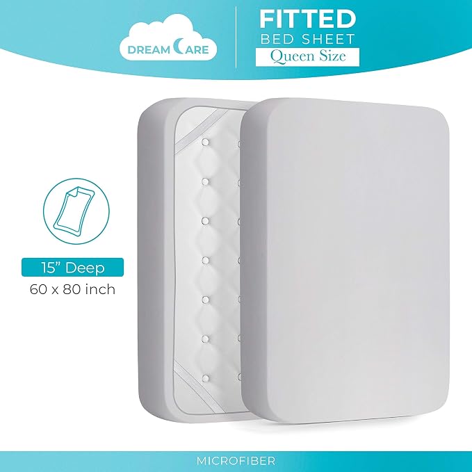 DREAMCARE Fitted Sheet Queen Size - Image 5