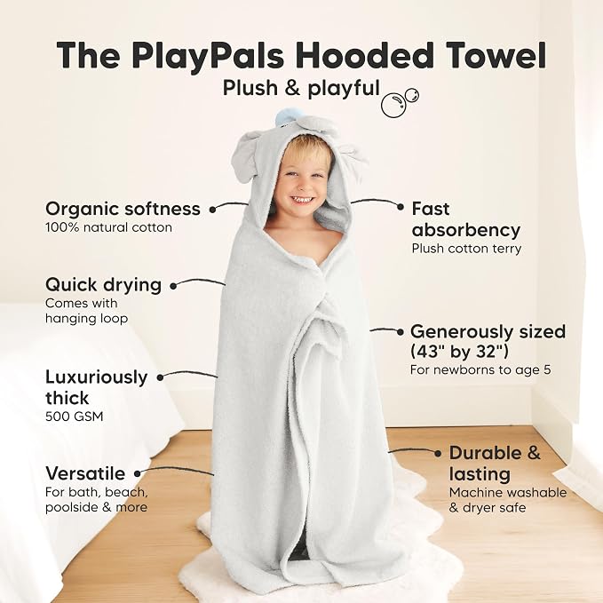 KeaBabies Organic Baby Towel - Image 3
