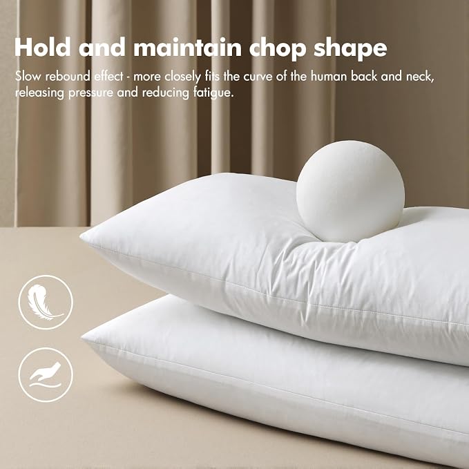MIULEE Feather Pillow Insert 14x22, Decorative Down Feather Fluffy Throw Pillow - Image 5