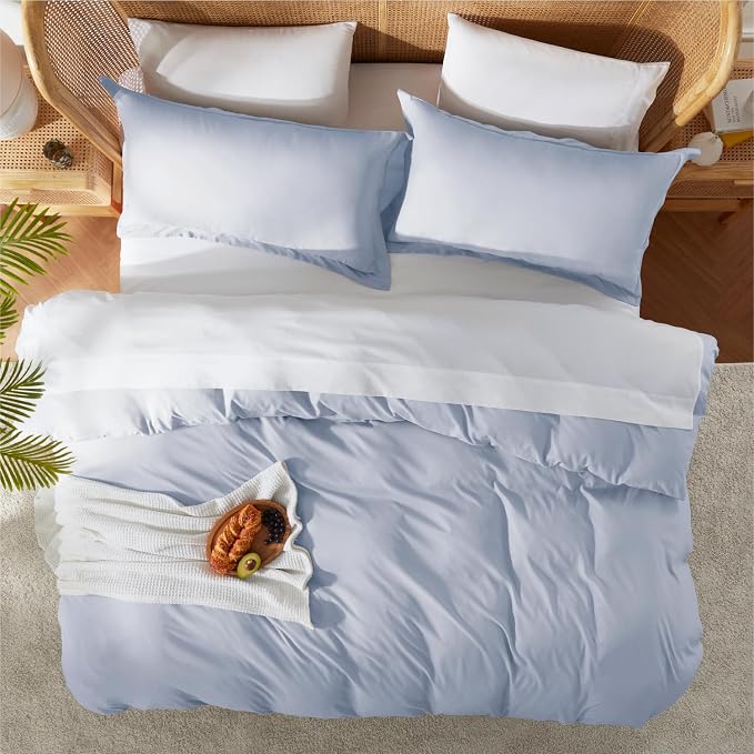 Nestl Ice Blue Duvet Cover King Size - Image 5