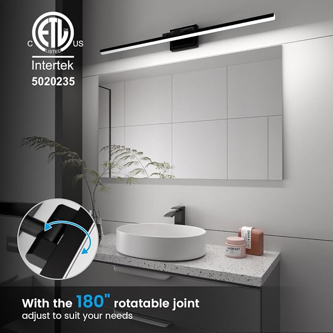 VOLISUN Modern Bathroom Vanity Light 39.4 inch, 24W Dimmable 5CCT Led Bathroom - Image 2